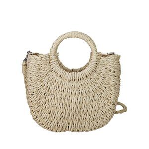 4033 Straw Beach Bag Woven Crossbody Shoulder Bags Summer Handle Satchel